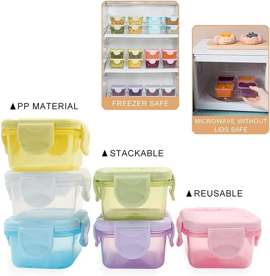 4Pcs Mini Food Storage Contain - Baby Food Jars Glass ulasan dan harga