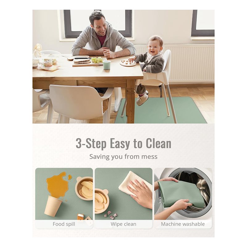 BEDW-Washable And Waterproof B - Highchair Splash Mat ulasan dan harga