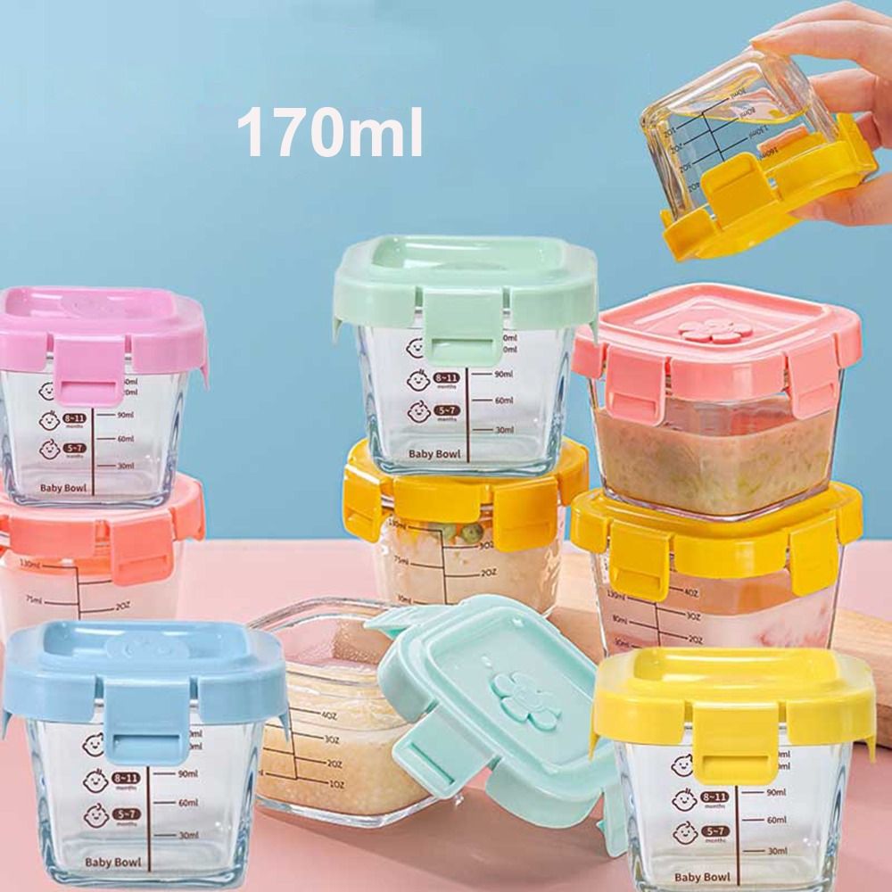 170ml Glass Food Storage Box F - Baby Food Jars Glass ulasan dan harga